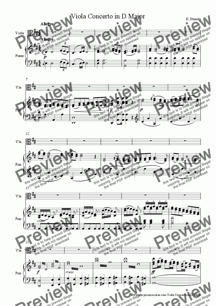 telemann viola concerto in g major pdf